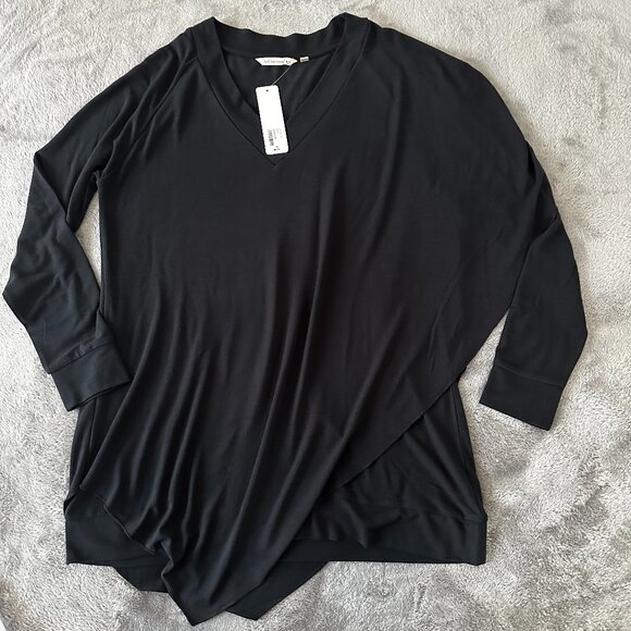 NWT Soft Surroundings Black Madeline Long Sleeve Sweater Tunic MEDIUM Shirt - Picture 1 of 6